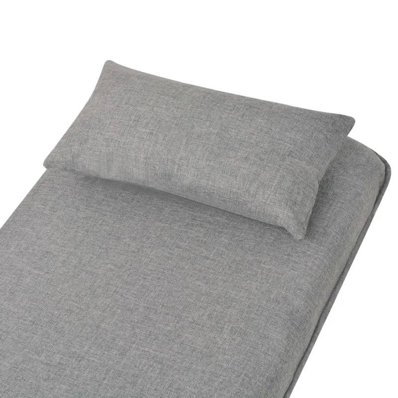 Fauteuil lounge convertible design et moderne pivotant canapé-lit en tissu gris clair DEC028661
