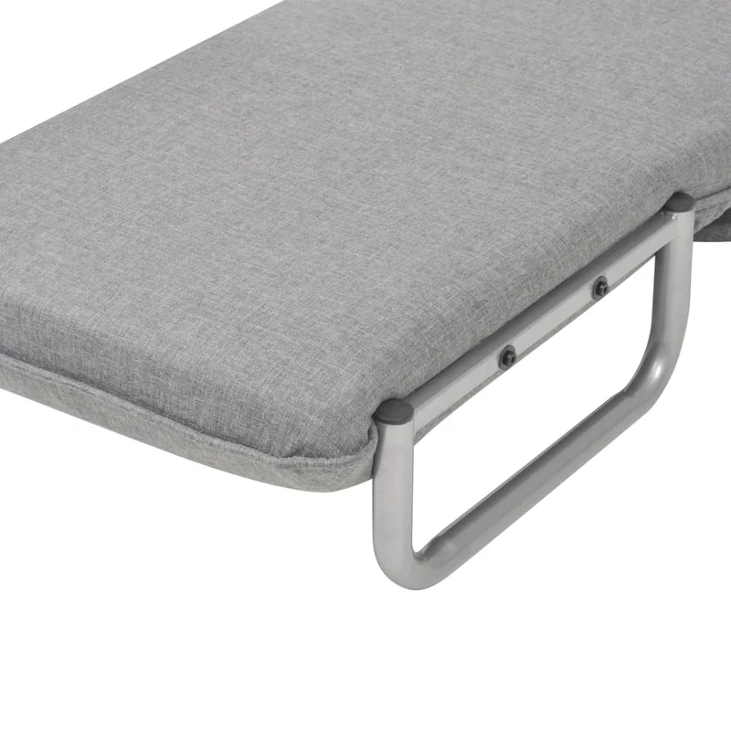 Fauteuil lounge convertible design et moderne pivotant canapé-lit en tissu gris clair DEC028661