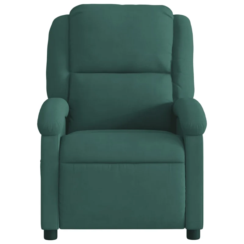 Fauteuil relax TV fonction d'inclinaison électrique très confortable en velours vert foncé DEC028611
