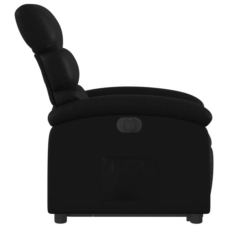 Fauteuil relax TV fonction de levage électrique très confortable en PVC noir DEC028474