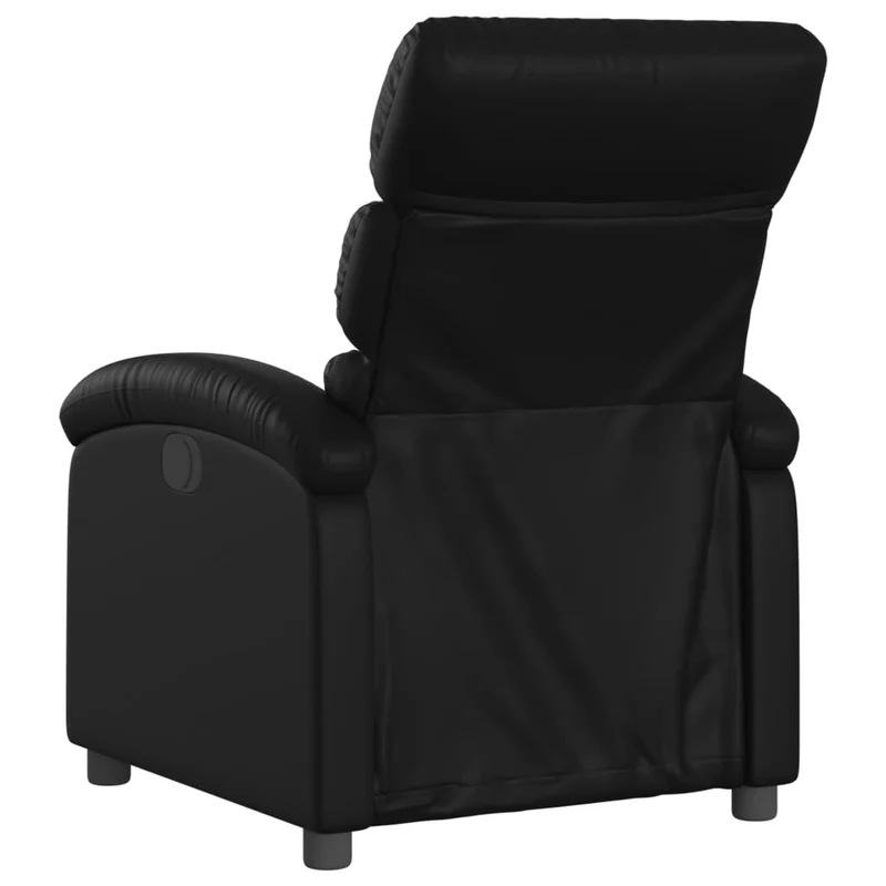 Fauteuil relax TV fonction d'inclinaison électrique très confortable en PVC noir DEC028465