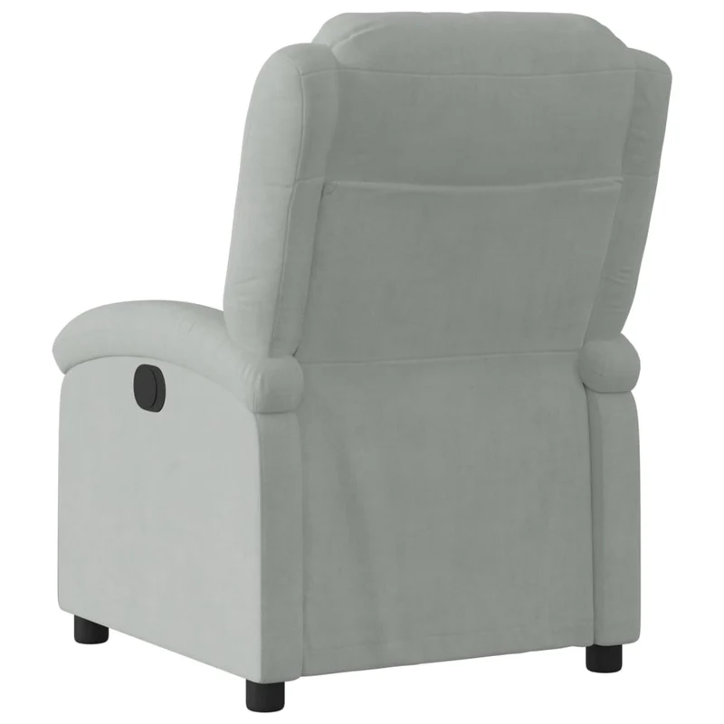 Fauteuil relax TV fonction de levage électrique très confortable en velours gris clair DEC028331