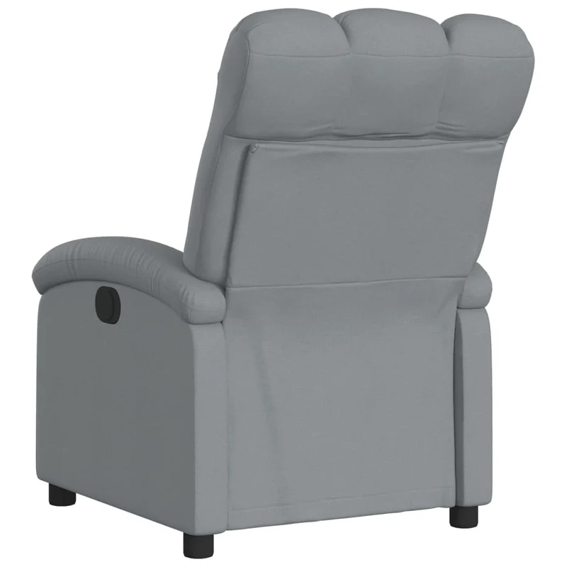Fauteuil relax TV fonction d'inclinaison électrique très confortable en tissu gris clair DEC028313