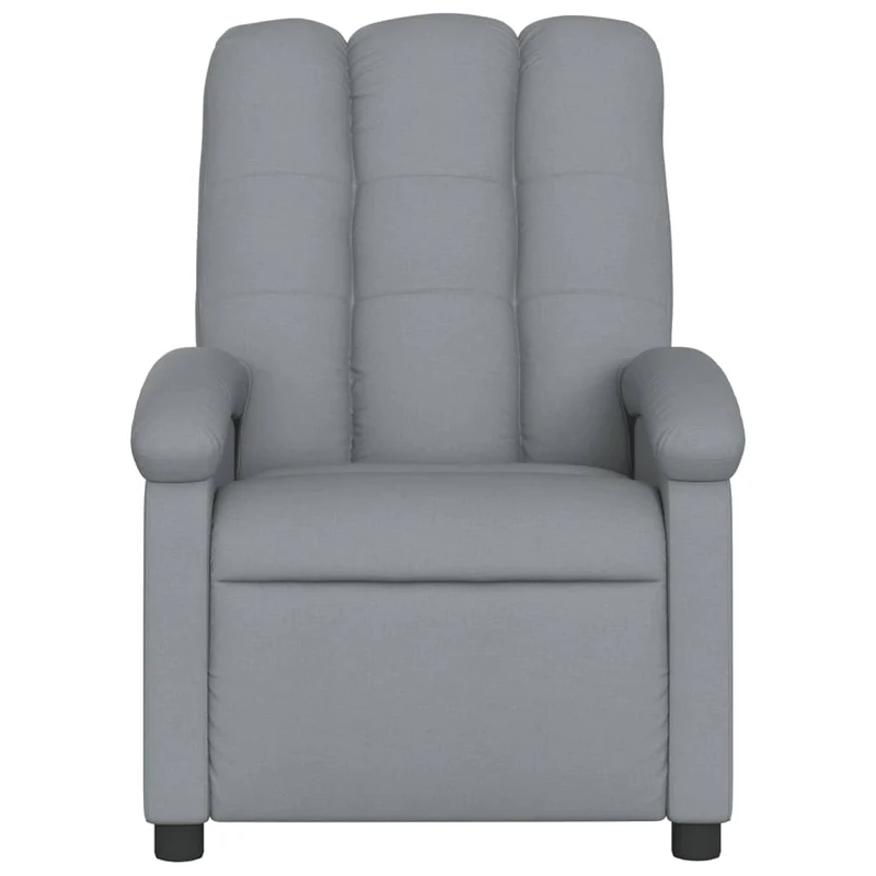 Fauteuil relax TV fonction d'inclinaison électrique très confortable en tissu gris clair DEC028313