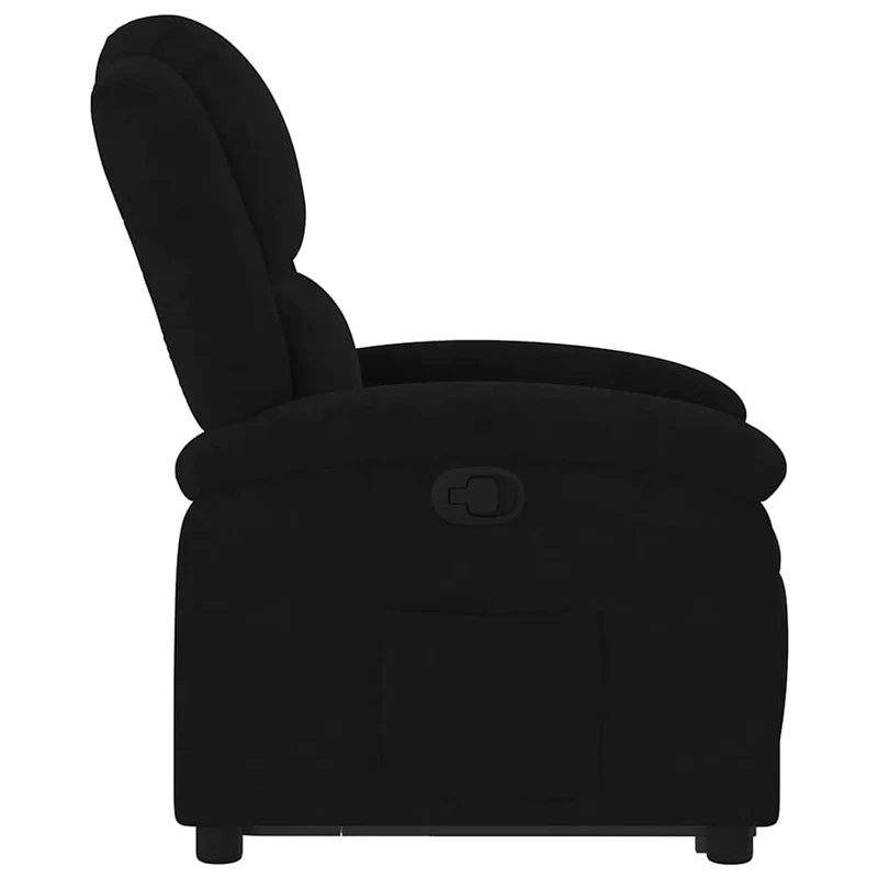 Fauteuil relax TV rembourrage confortable fonction de levage électrique en velours noir DEC028125