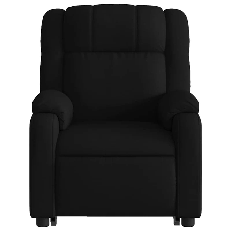Fauteuil de relaxation fonction massage et inclinable 6 points de massage en tissu noir DEC027814