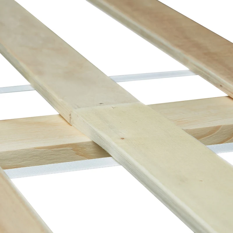 Lit design palette avec sommier à lattes 140x200 cm en bois massif blanc LIT06240