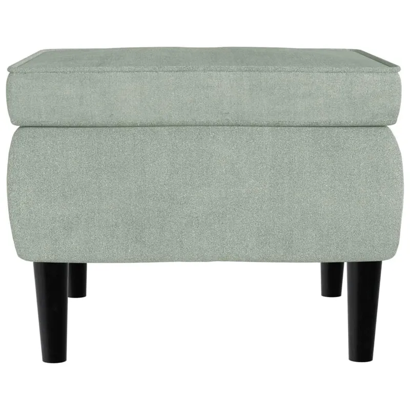 Fauteuil relax avec rebords latérals et repose-pieds en velours gris clair DEC028692