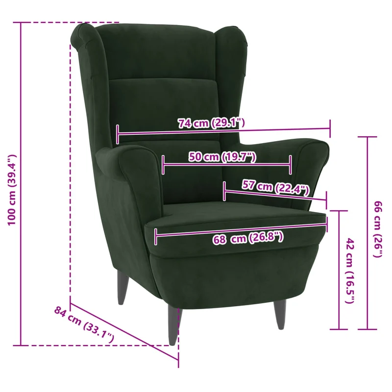 Fauteuil lounge design et moderne en velours vert foncé DEC028686