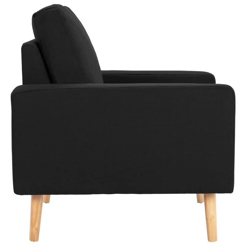 Fauteuil lounge design et moderne avec accoudoirs en tissu noir DEC028658