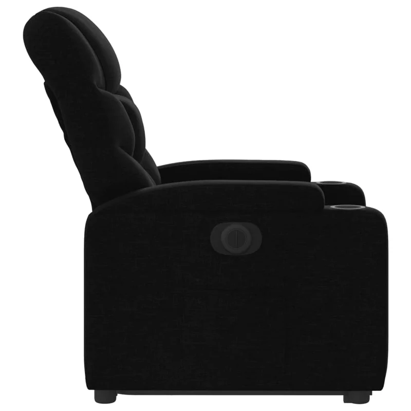 Fauteuil relax TV fonction de levage électrique très confortable en tissu noir DEC028505