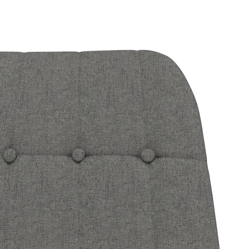 Fauteuil à bascule d'allaitement rembourré relax pour salon en tissu gris clair DEC028958