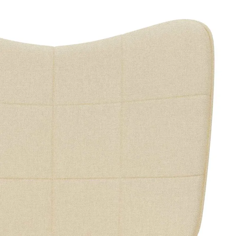 Fauteuil à bascule d'allaitement rembourré relax pour salon en tissu crème DEC028913