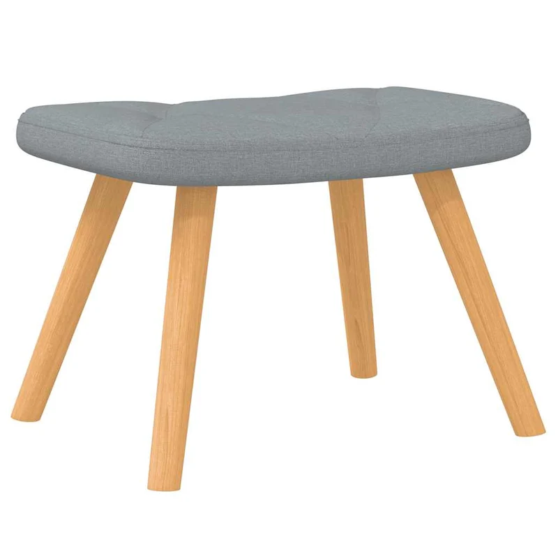 Fauteuil à bascule d'allaitement avec repose-pieds rembourré relax pour salon en tissu gris clair DEC028872