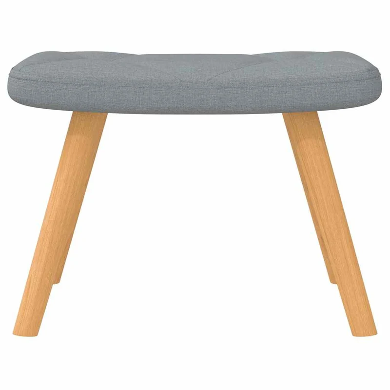 Fauteuil à bascule d'allaitement avec repose-pieds rembourré relax pour salon en tissu gris clair DEC028872