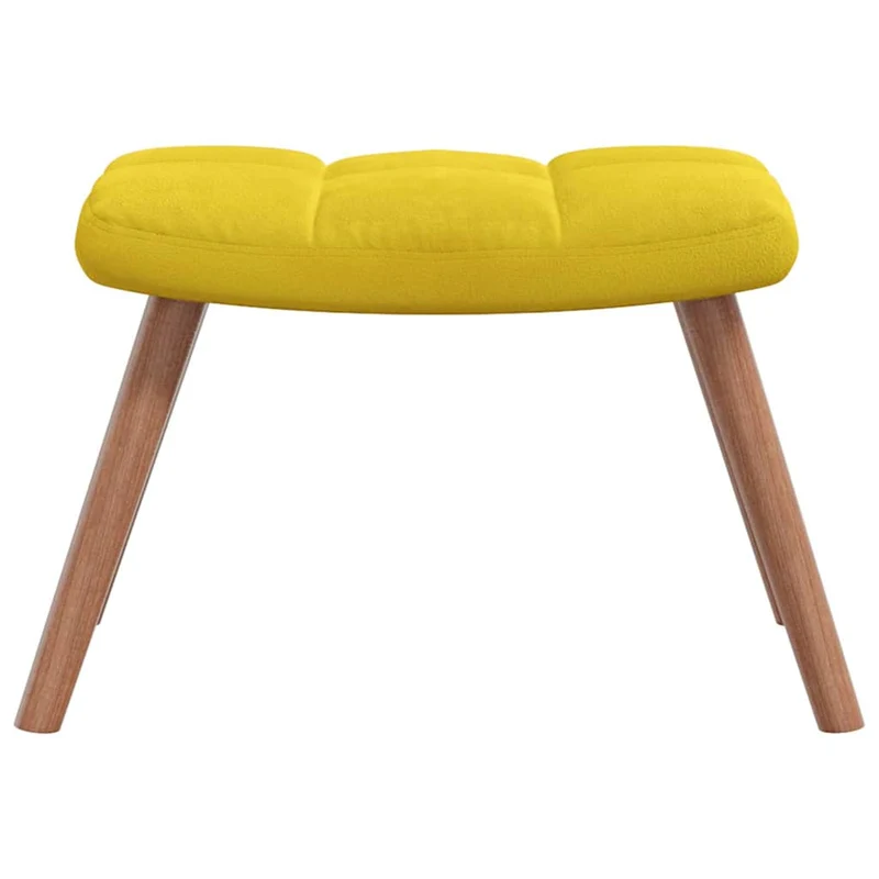 Fauteuil à bascule d'allaitement rembourré relax pour salon avec repose-pied en velours jaune moutarde DEC028815