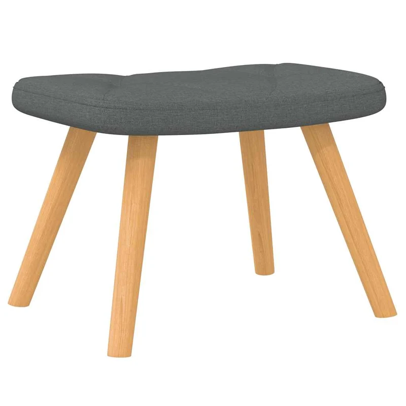 Fauteuil à bascule d'allaitement rembourré relax pour salon avec repose-pied en tissu gris foncé DEC028796