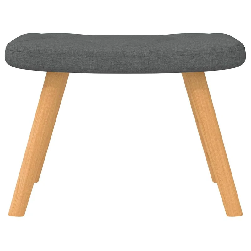 Fauteuil à bascule d'allaitement rembourré relax pour salon avec repose-pied en tissu gris foncé DEC028796