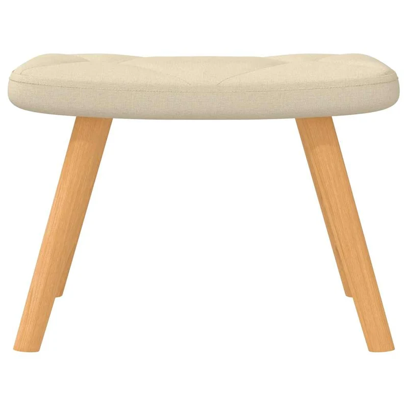 Fauteuil à bascule d'allaitement rembourré relax pour salon avec repose-pied en tissu crème DEC028778