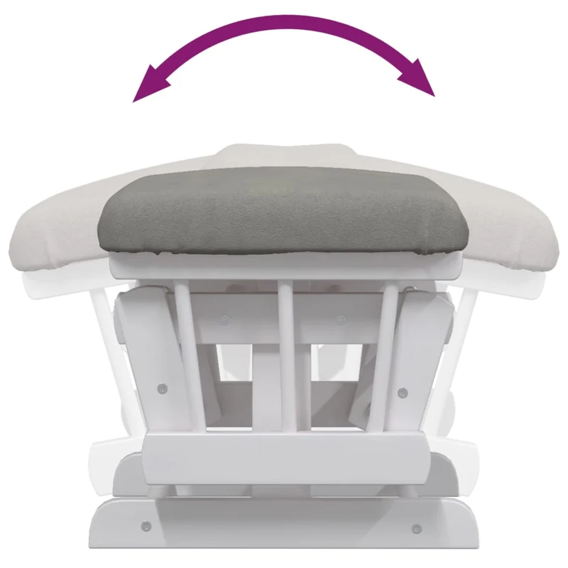 Fauteuil de relaxation chaise berçante d'allaitement avec repose-pieds et tissu gris clair DEC028738