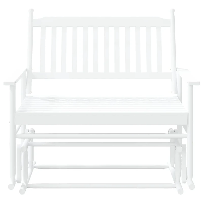 Banc à bascule de jardin 118 x 70 x 104,5 cm en bois massif de peuplier blanc DEC028712