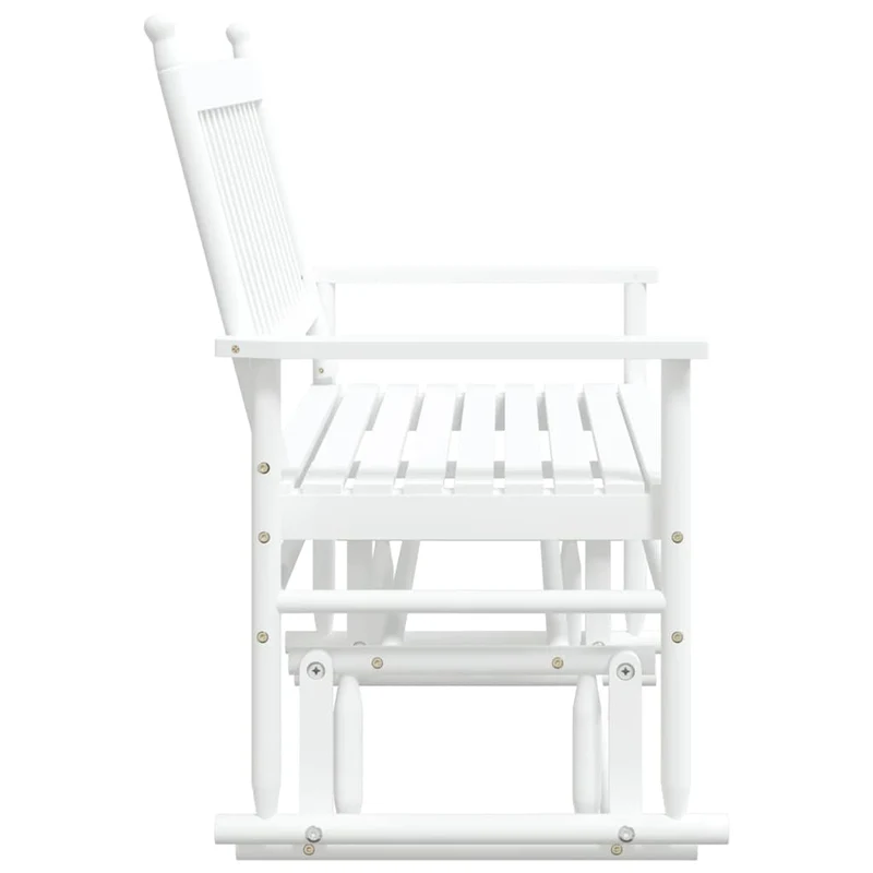 Banc à bascule de jardin 118 x 70 x 104,5 cm en bois massif de peuplier blanc DEC028712