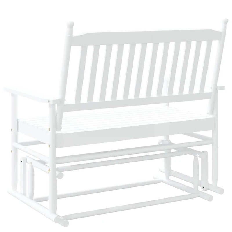 Banc à bascule de jardin 118 x 70 x 104,5 cm en bois massif de peuplier blanc DEC028712