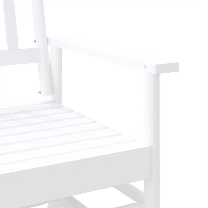 Banc à bascule de jardin 118 x 70 x 104,5 cm en bois massif de peuplier blanc DEC028712