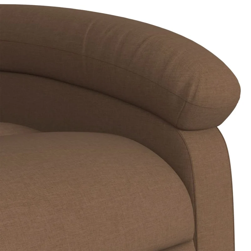 Fauteuil relax TV fonction de levage électrique très confortable en tissu marron DEC028436