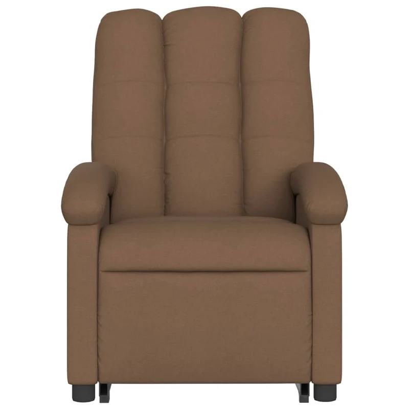 Fauteuil relax TV rembourrage confortable levage électrique en tissu marron DEC028051