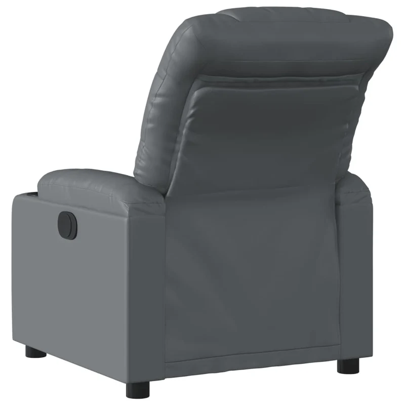 Fauteuil relax TV rembourrage confortable inclinaison manuelle en PVC gris DEC027985