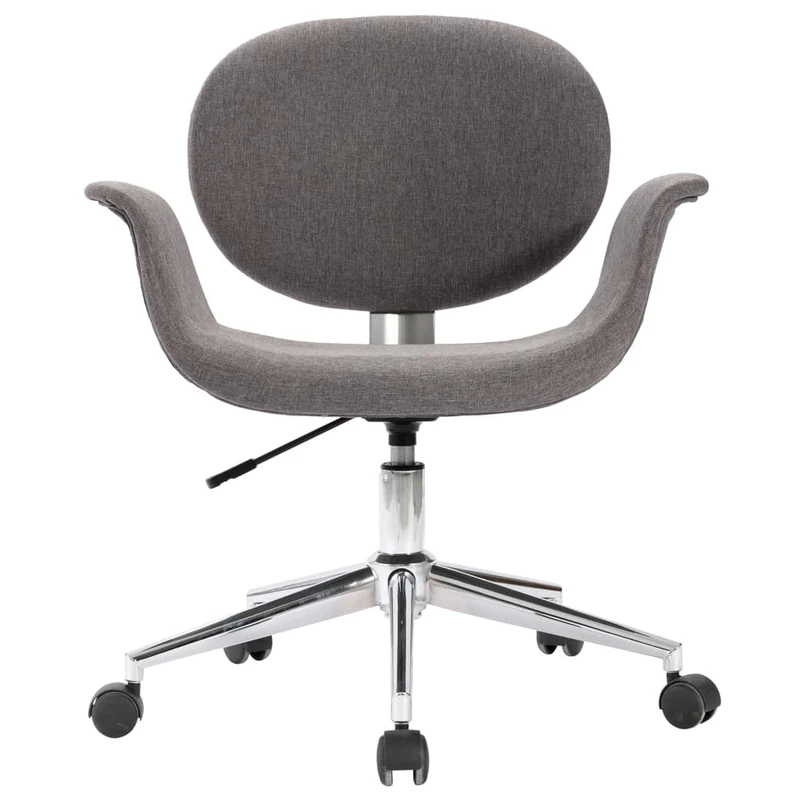 Chaise pivotante à manger gris tissu gris DEC025146