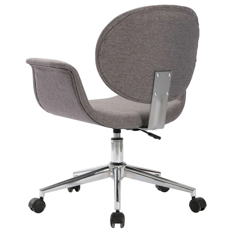 Chaise pivotante à manger gris tissu gris DEC025146