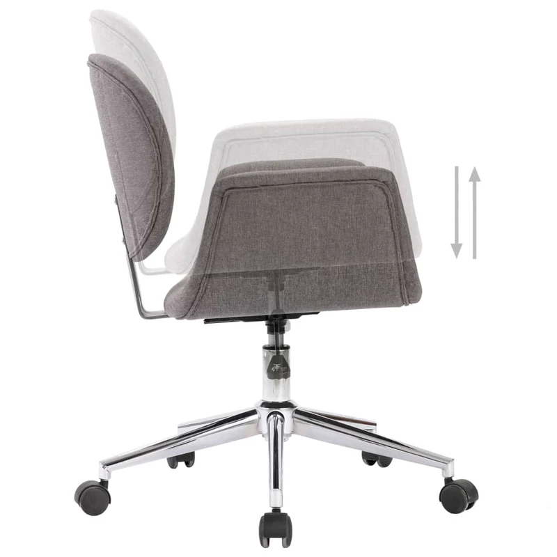 Chaise pivotante à manger gris tissu gris DEC025146
