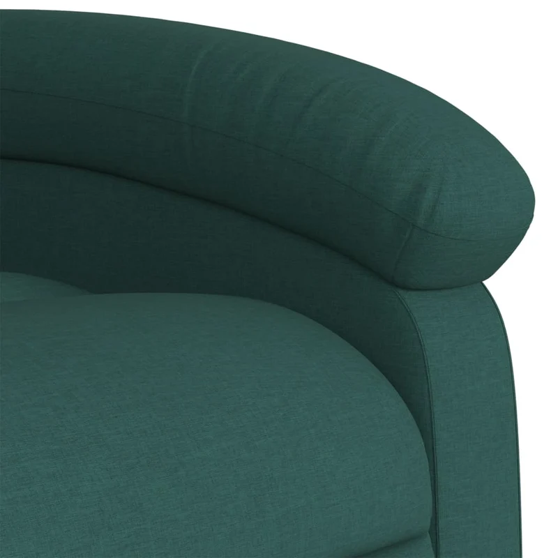 Fauteuil relax TV fonction de levage électrique très confortable en tissu vert foncé DEC028590
