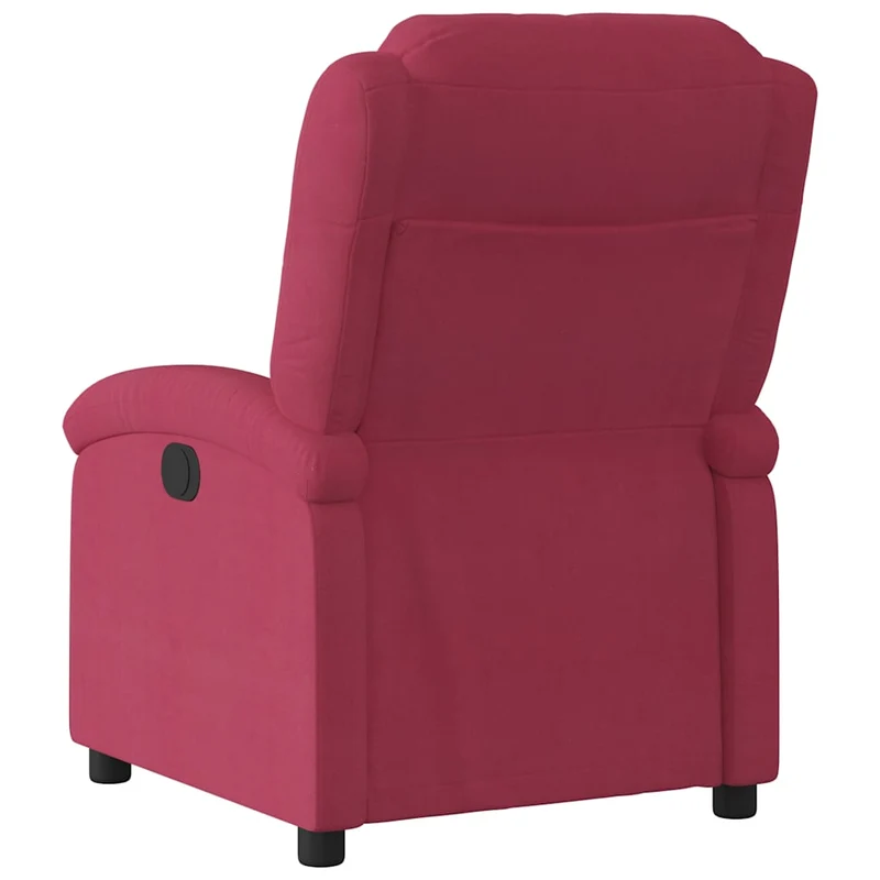 Fauteuil relax TV fonction d'inclinaison électrique très confortable en velours rouge bordeaux DEC028550