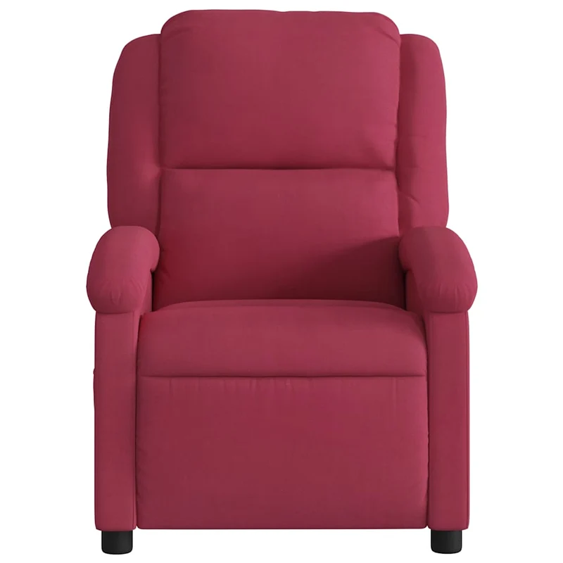 Fauteuil relax TV fonction d'inclinaison électrique très confortable en velours rouge bordeaux DEC028550