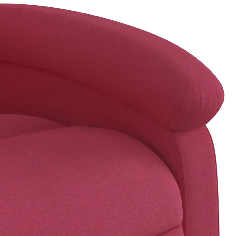 Fauteuil relax TV fonction d'inclinaison électrique très confortable en velours rouge bordeaux DEC028550