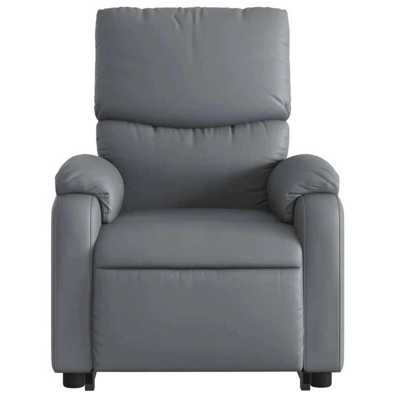 Fauteuil relax TV fonction de levage électrique très confortable en PVC gris DEC028378