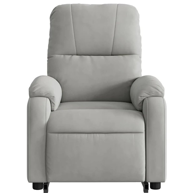 Fauteuil relax TV fonction de levage électrique très confortable en tissu microfibre gris DEC028330