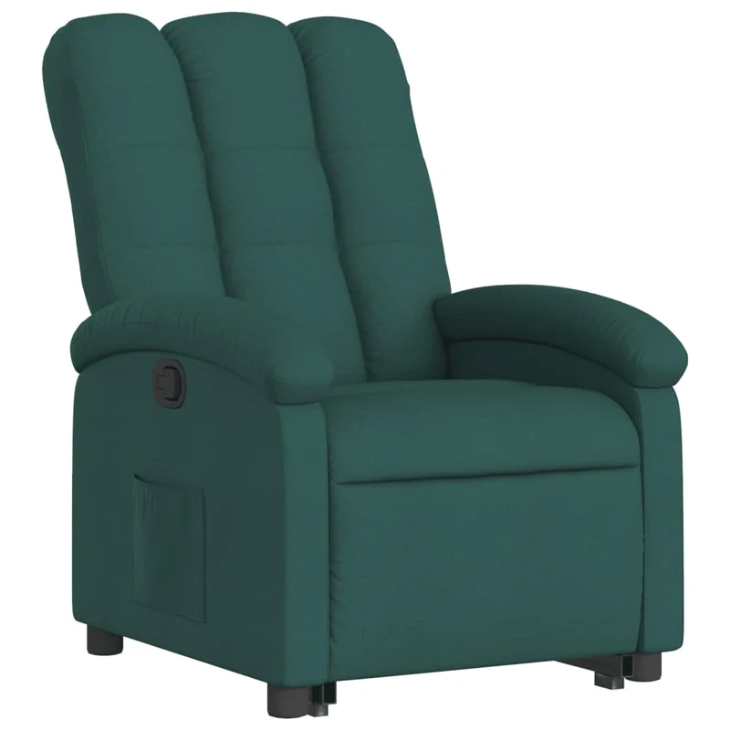 Fauteuil relax TV rembourrage confortable fonction de levage électrique en tissu vert DEC028221