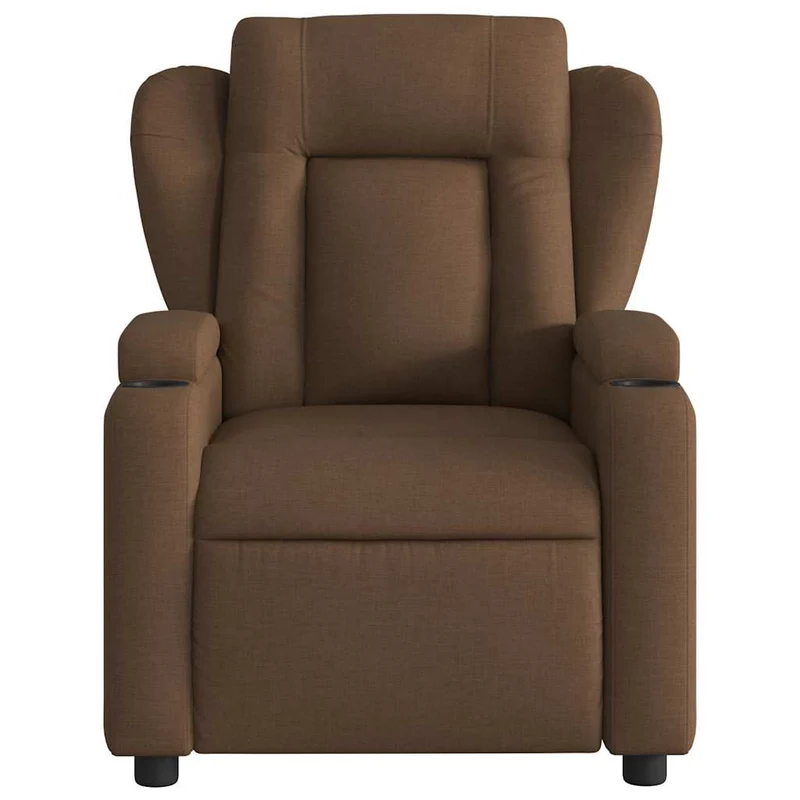Fauteuil de relaxation fonction massage et inclinable inclinaison électrique en tissu marron DEC027793