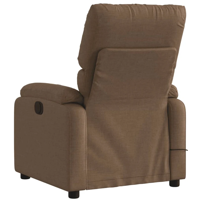 Fauteuil de relaxation TV fonction d'inclinaison manuelle en tissu marron DEC027007