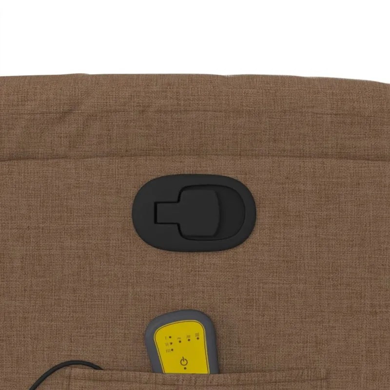 Fauteuil de relaxation TV fonction d'inclinaison manuelle en tissu marron DEC027007