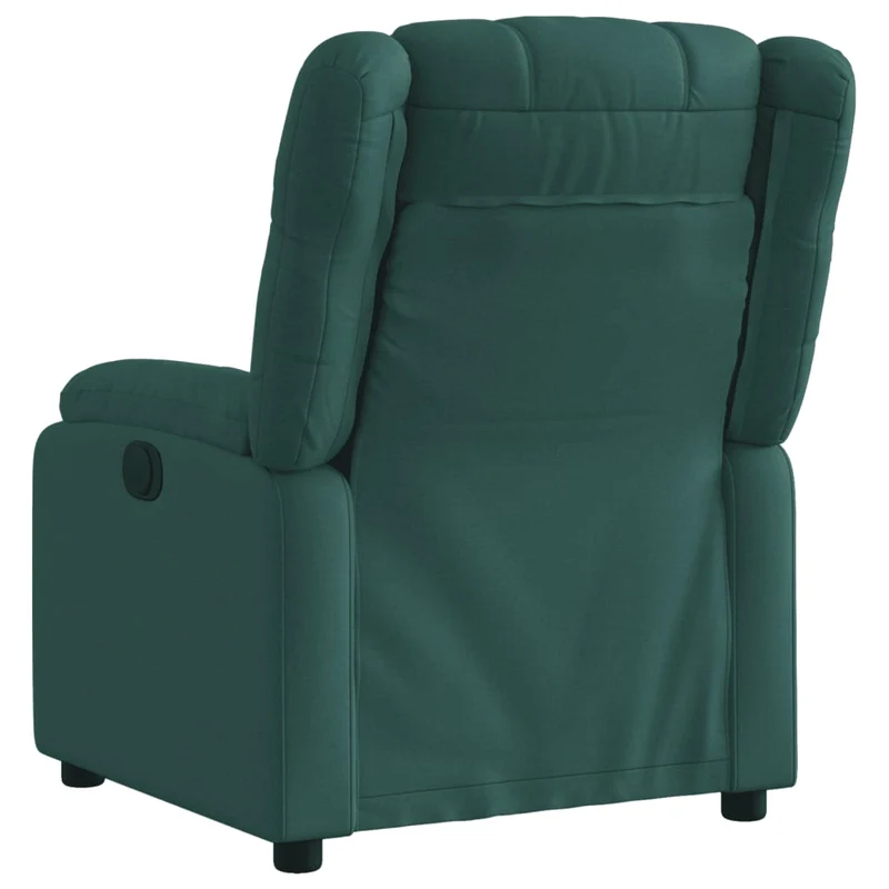 Fauteuil relax TV fonction d'inclinaison électrique très confortable en tissu vert foncé DEC028595
