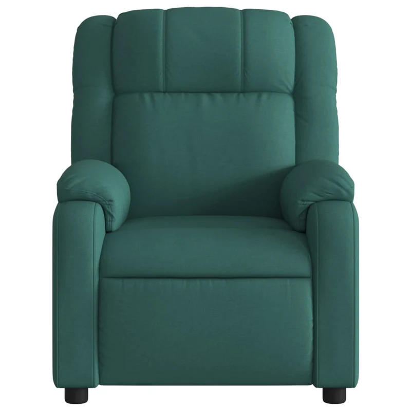 Fauteuil relax TV fonction d'inclinaison électrique très confortable en tissu vert foncé DEC028595