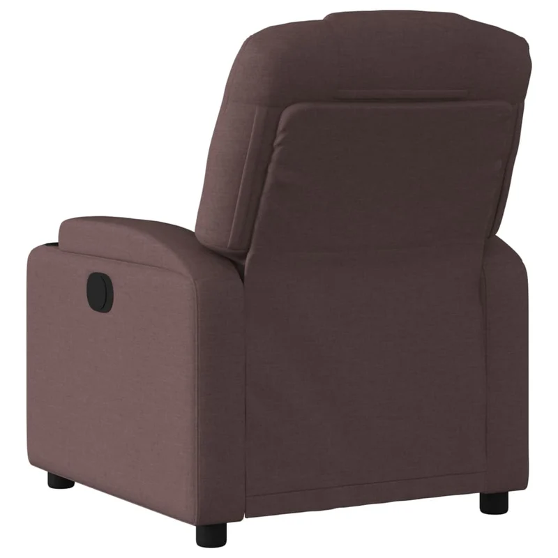 Fauteuil relax TV fonction d'inclinaison électrique très confortable en tissu marron foncé DEC028399