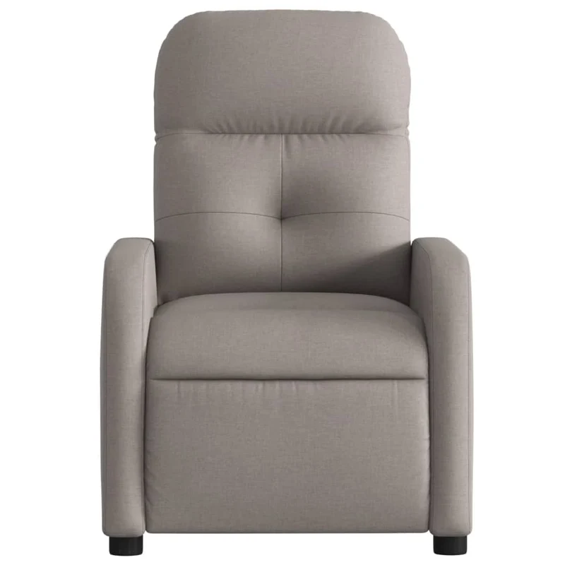 Fauteuil relax TV rembourrage confortable fonction d'inclinaison manuelle en tissu taupe DEC028201