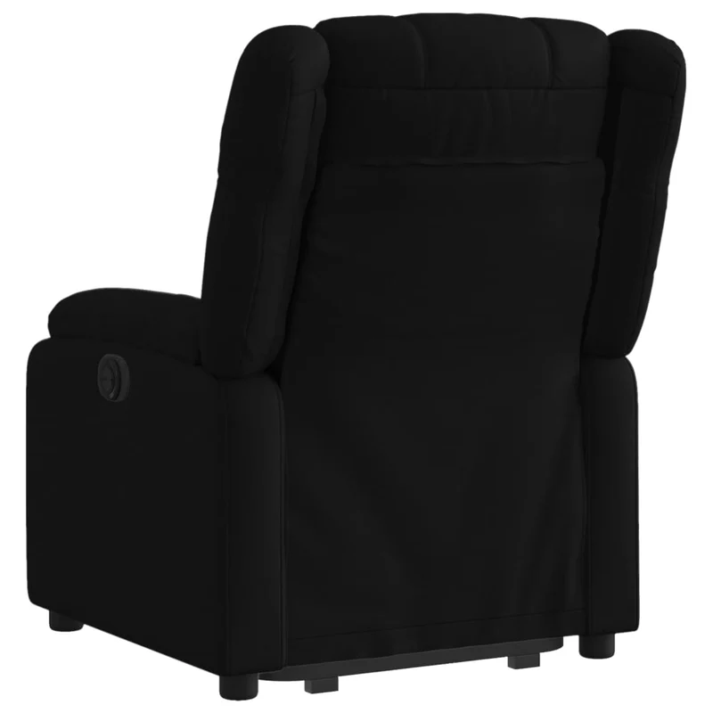 Fauteuil relax TV rembourrage confortablefonction de levage électrique en tissu noir DEC028119