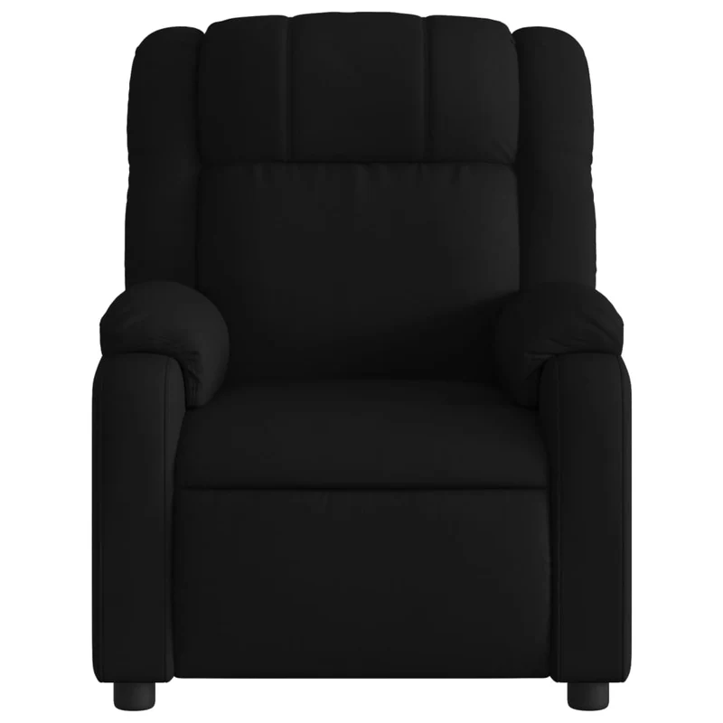 Fauteuil relax TV rembourrage confortable fonction d'inclinaison manuelle en tissu noir DEC028109